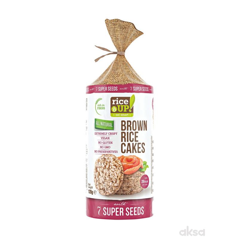 Rice up braon pirinčane galete 7 super semena 120g