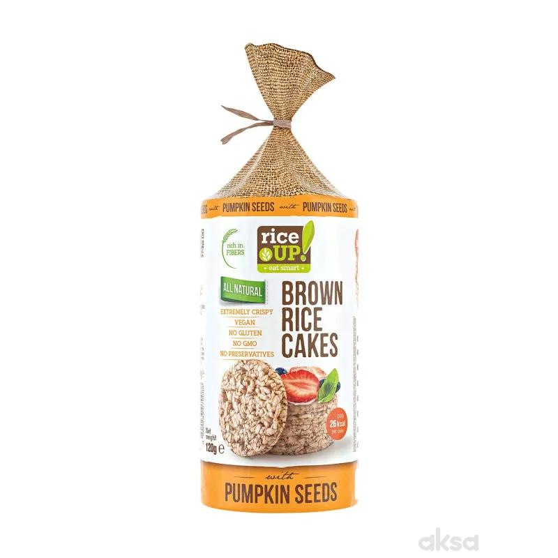 Rice up braon pirinčane galete seme bundeve 120g