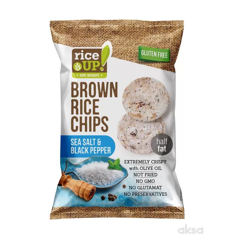 Rice up braon pirinani čips morska so,biber 60g