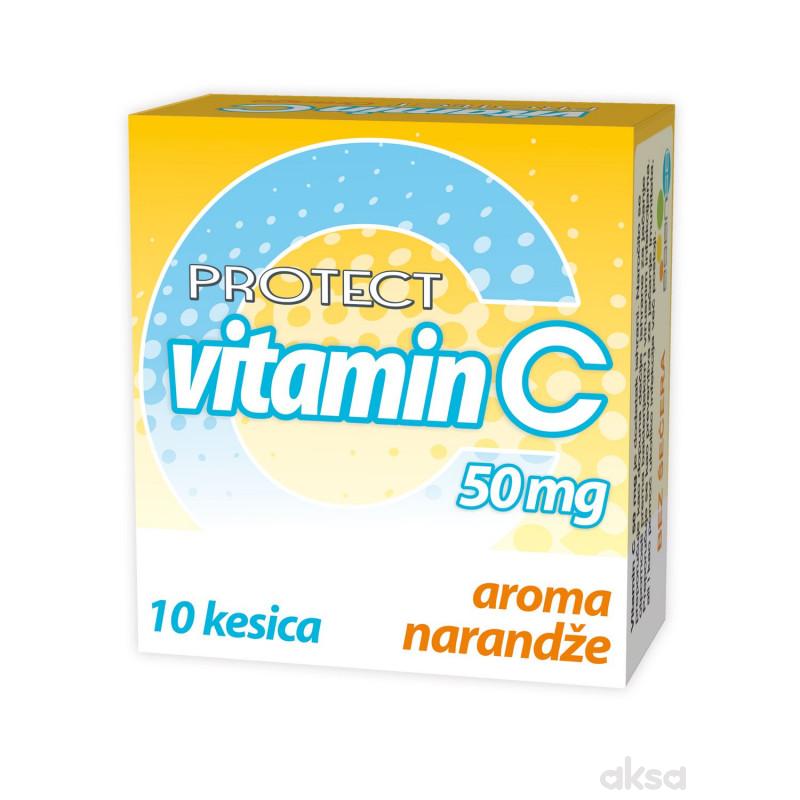 Protect, vitamic C 50 mg, prašak, 10/1 