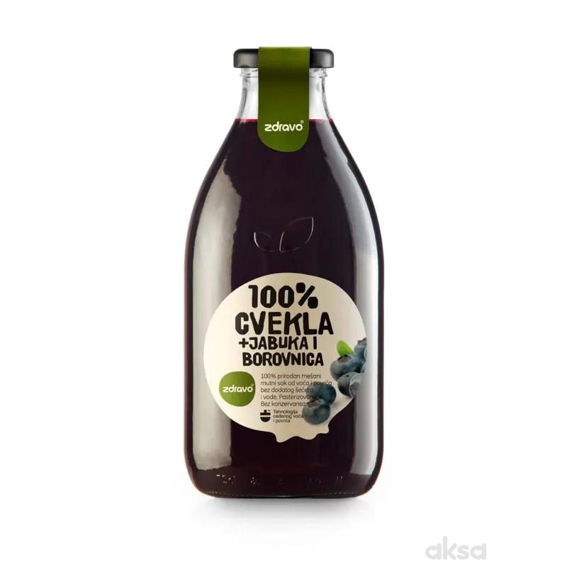 Zdravo Organic sok od cvekle i borovnice 750ml 