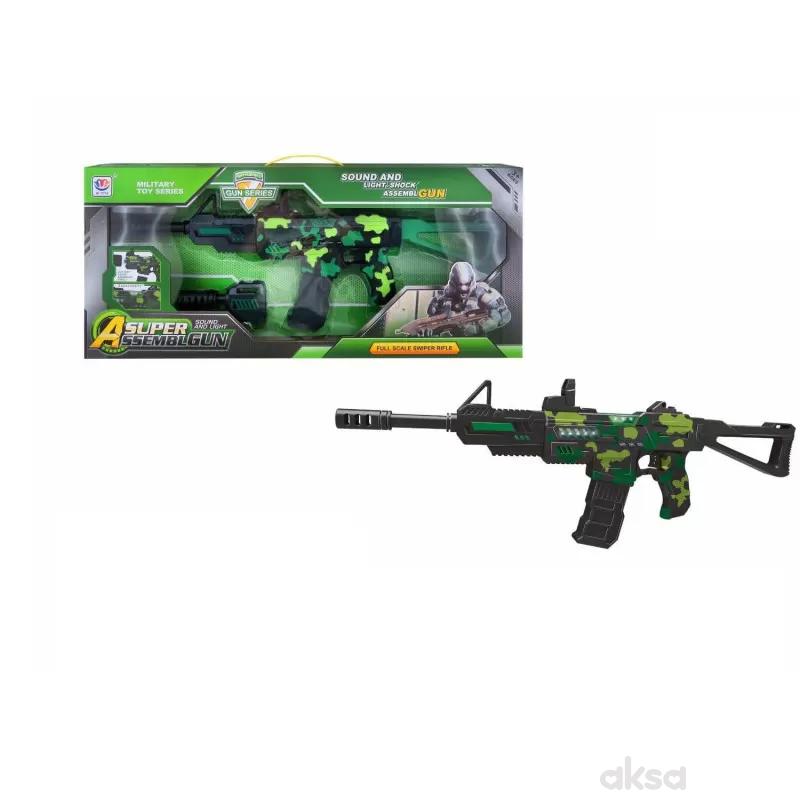 HK Mini puška sa zvukovima i svetlom, zelena 1 