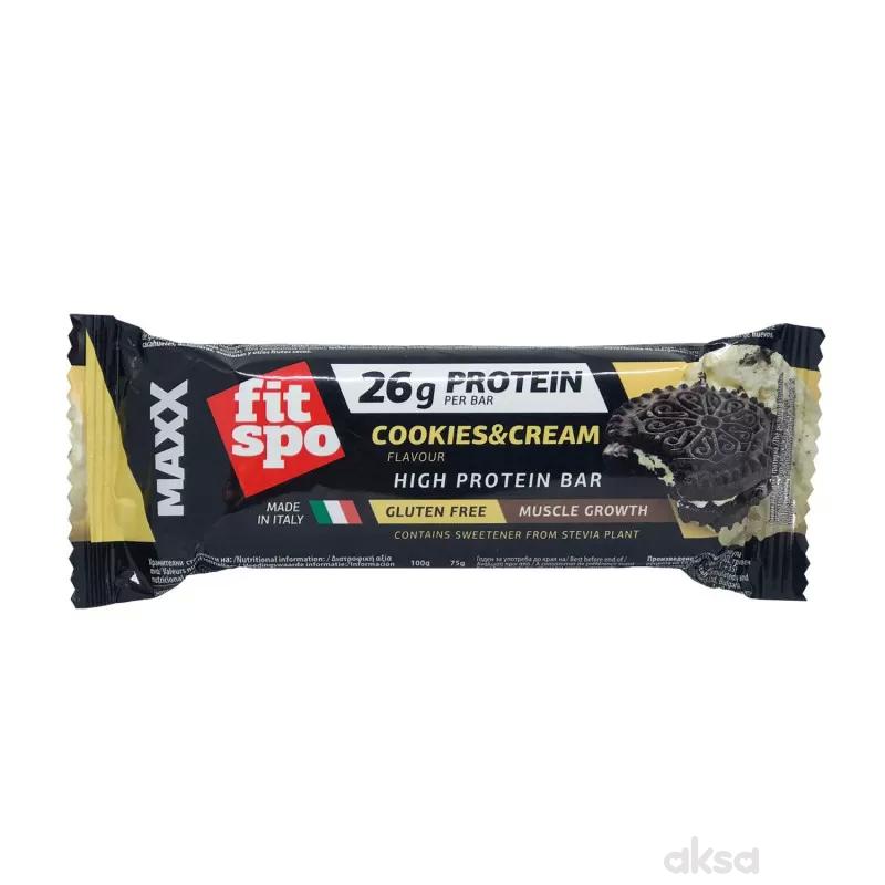 Fitspo protein bar cokies and cream 75g
