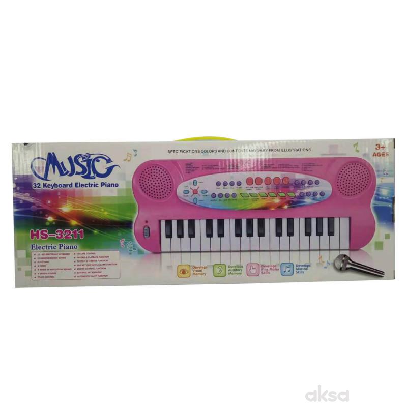HK Mini igračka sintisajzer roze