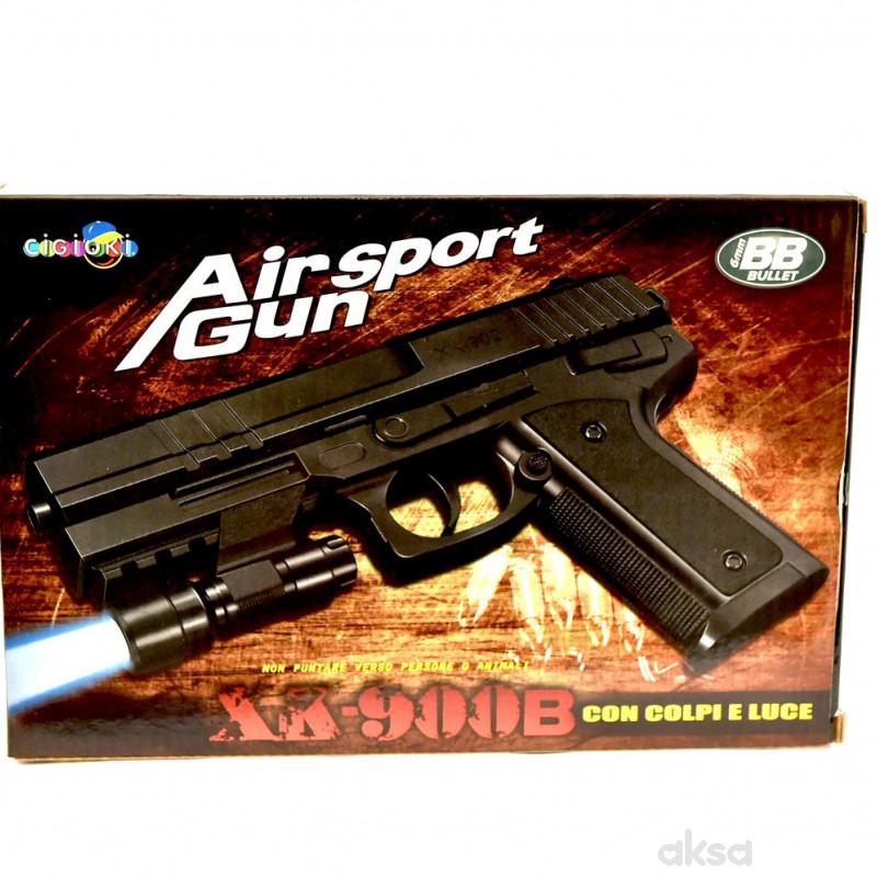 Cigioki pistolj sa svetlom na baterije 