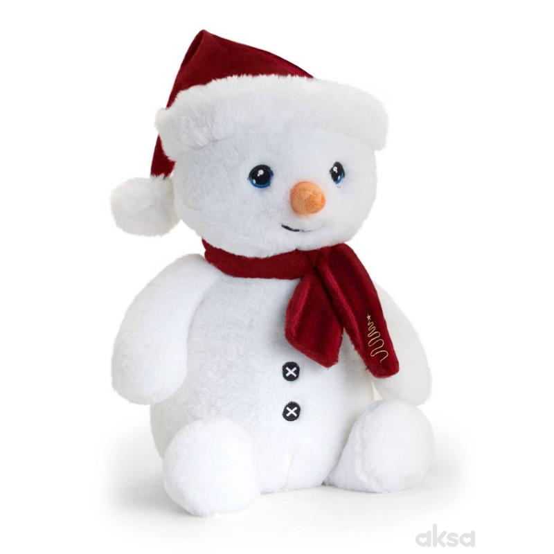 Keel Toys plišana igračka Sneško sa šalom, 25 cm