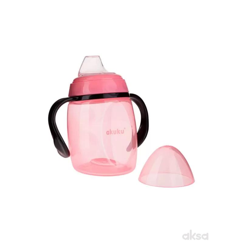 Akuku čaša no-spill 280ml, roze