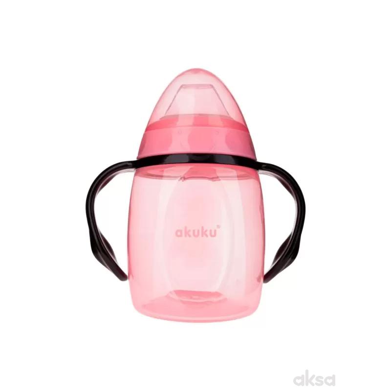 Akuku čaša no-spill 280ml, roze