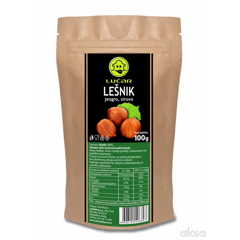 Lučar lešnik jezgro sirovo 100g 