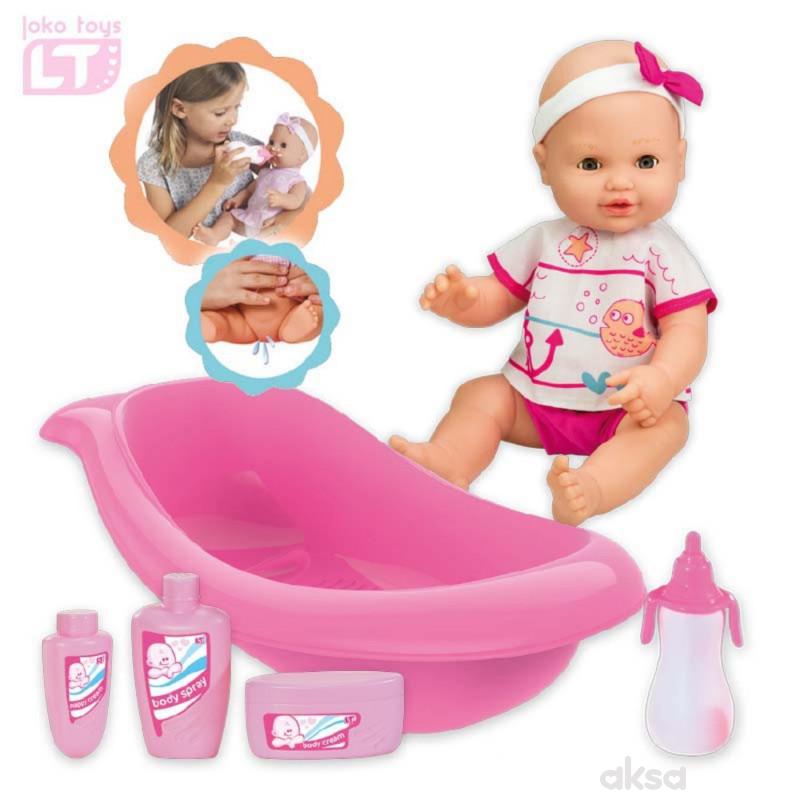 Loko toys, set - lutka beba spremna za kupanje