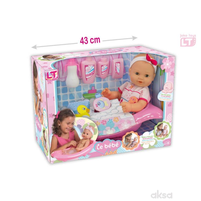 Loko toys, set - lutka beba spremna za kupanje