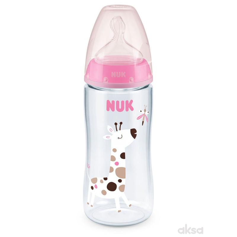 Nuk flašica plastična 300ml 6-18m sa indikatorom 