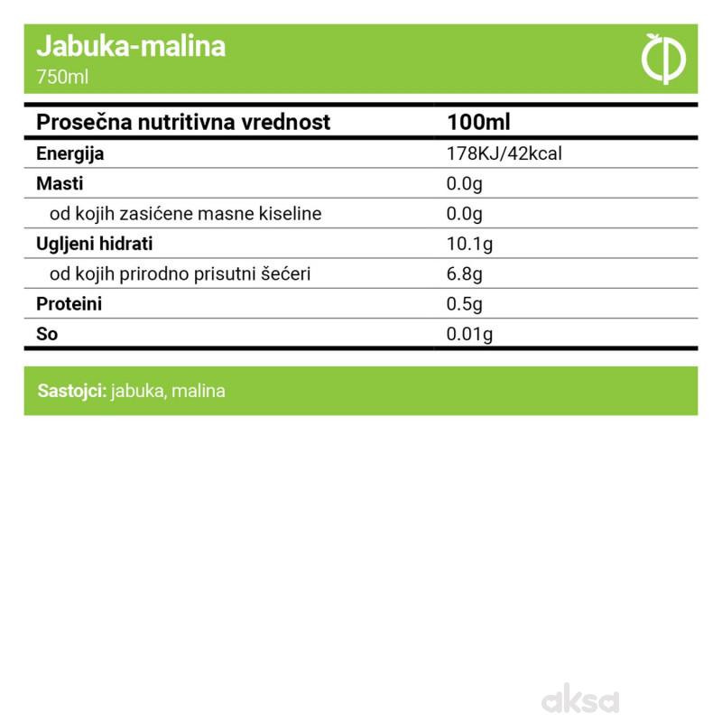 Cold pressok malina jabuka hladno ceđeni sok 750ml