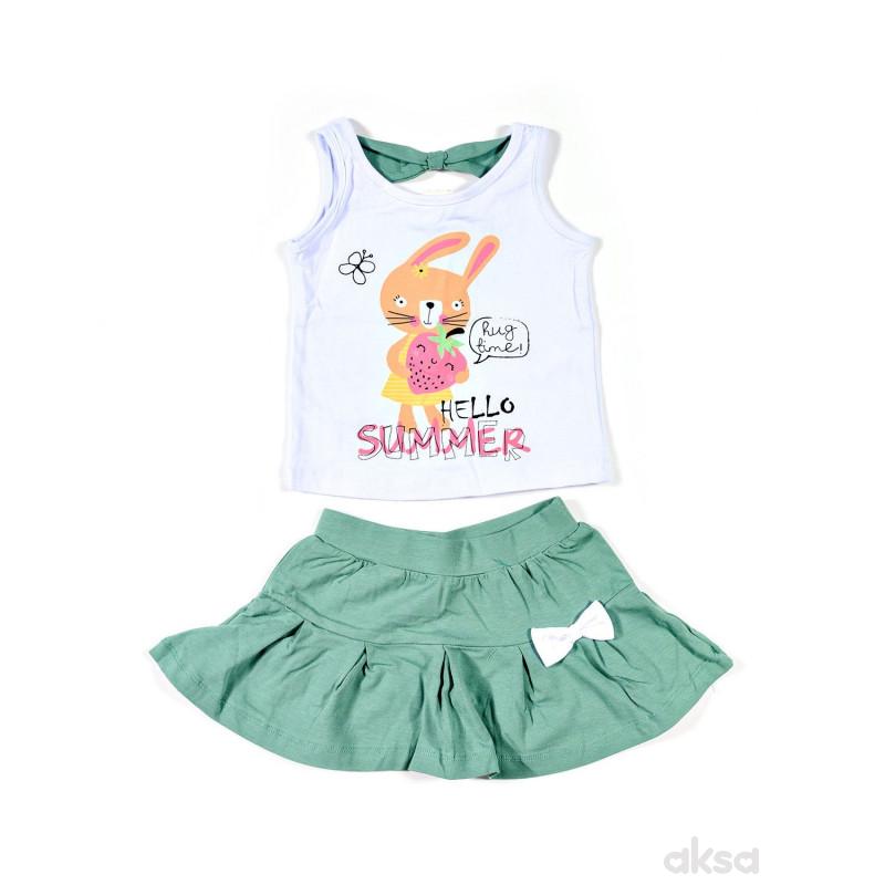 Lillo&Pippo komplet(majica atlet,suknja),devojčice 