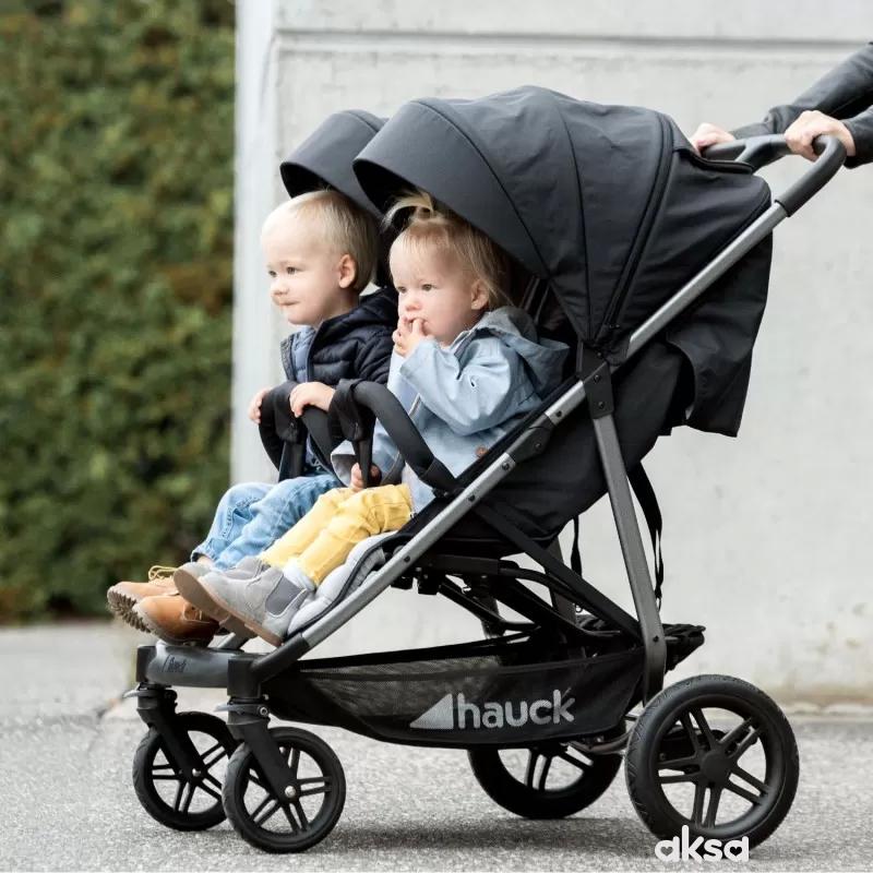Hauck kolica za blizance Uptown duo, MelangeBlack