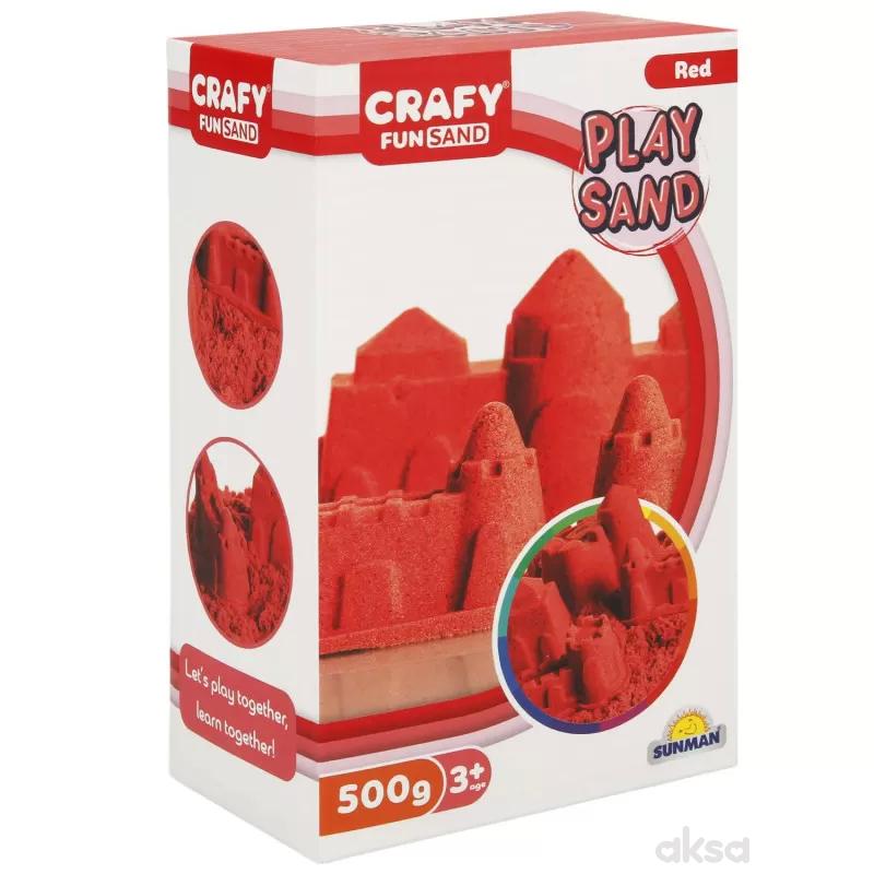 Sunman kinetički pesak 500 gr. crvena boja