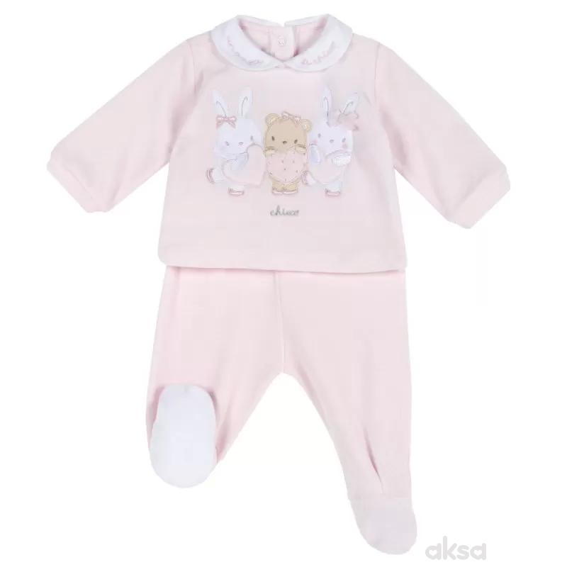Chicco komplet 2/1(majica dr, pantalone),devojčice