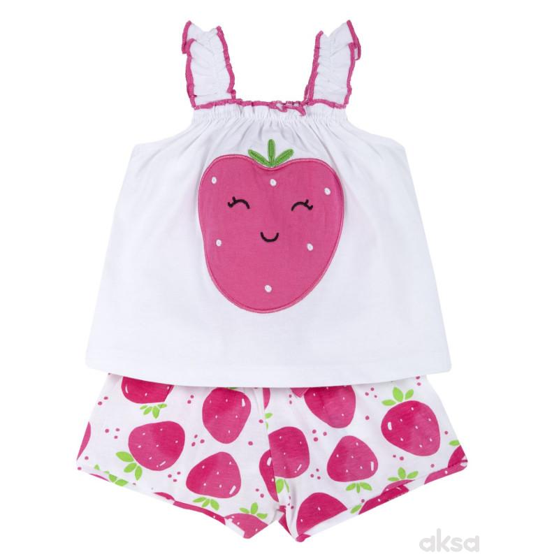 Chicco komplet 2/1(majica bretele,šorts),devojčice