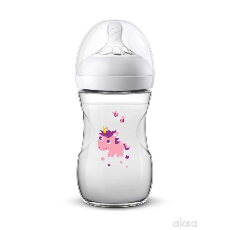 Avent flasica Natural Unicorn Design 260ml 