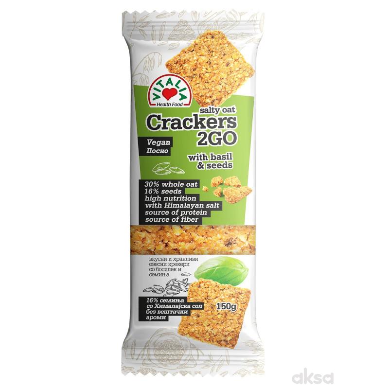 Vitalia Ovseni kreker-beli luk i bosiljak 150g