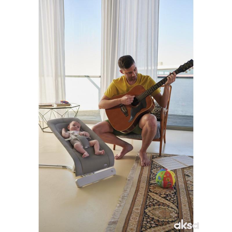 Chicco ležaljka Rhythm n sound Moon grey
