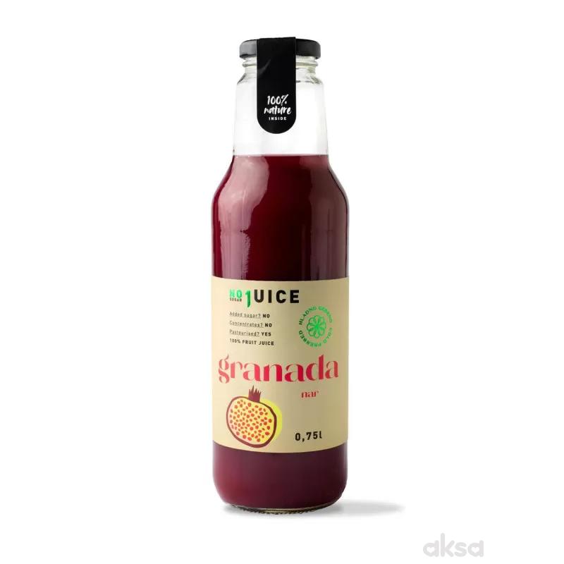 NO1 JUICE Granada 0,75 l (100% nar) 