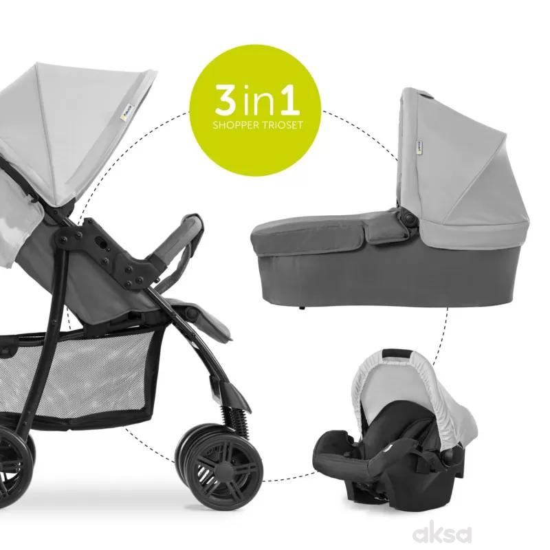 Hauck trio set Shopper, svetlo siva