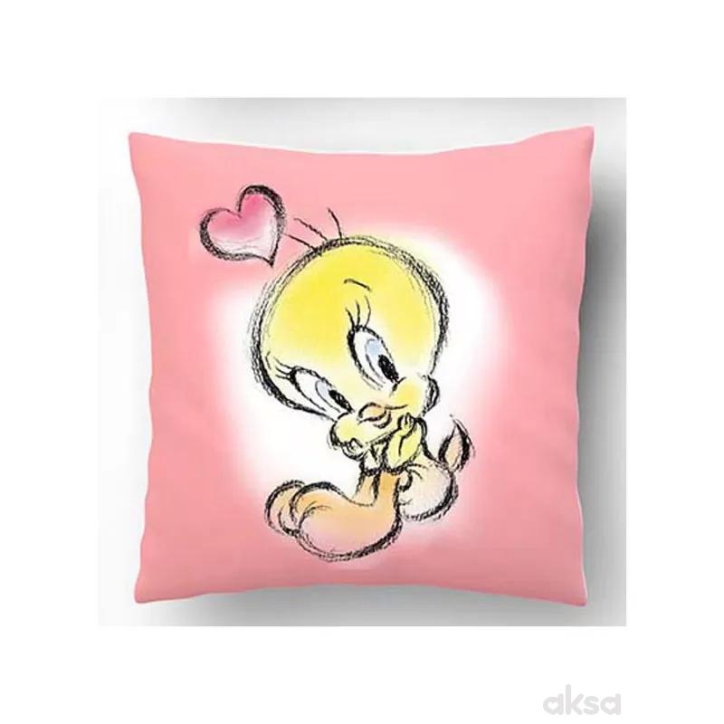 Stefan ukrasni jastuk Tweety roze 