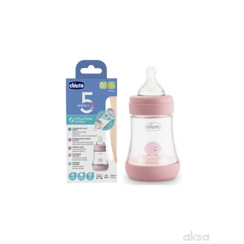 Chicco P5 flašica roze 0m+, 150ml 