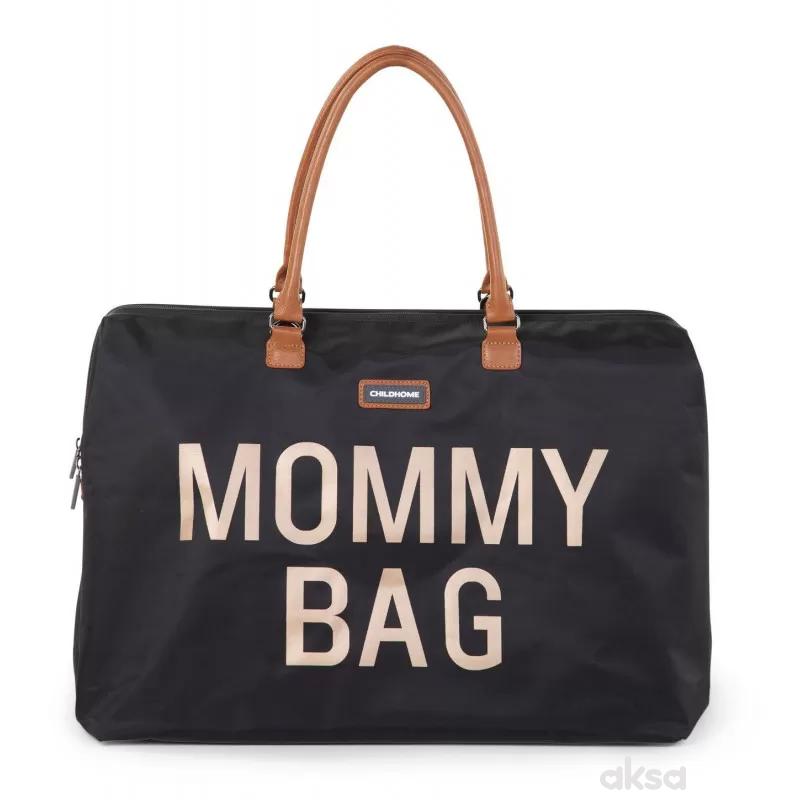 Child home Mommy Bag Big, Ručna torba crno zlatna 