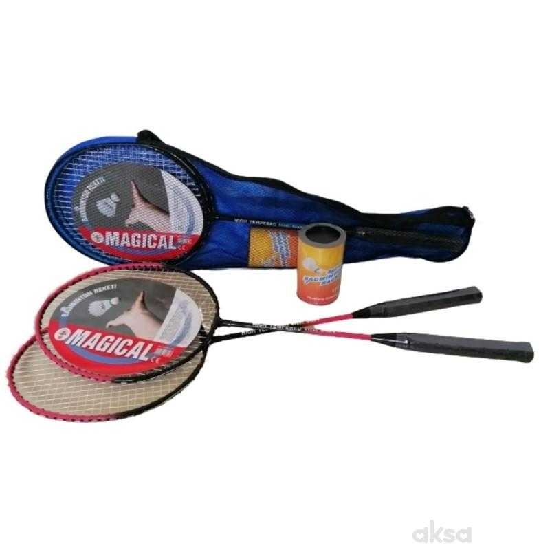 Badminton set sa dve loptice u futroli 