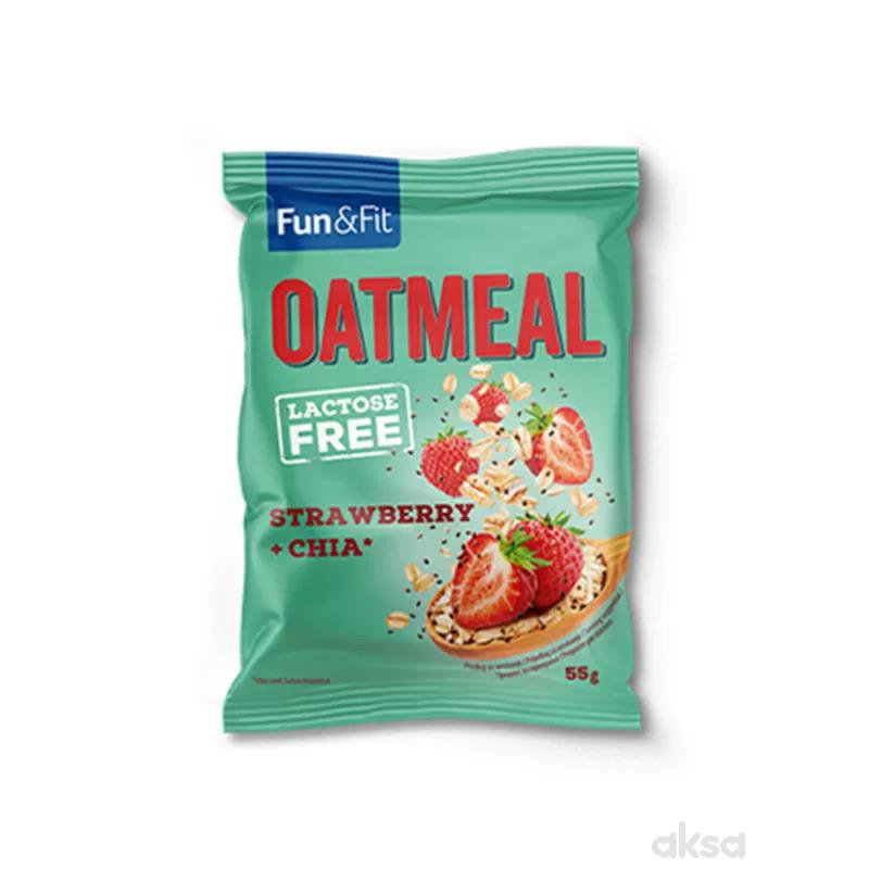Fun&fit ovsena kaša jagoda i chia 55g