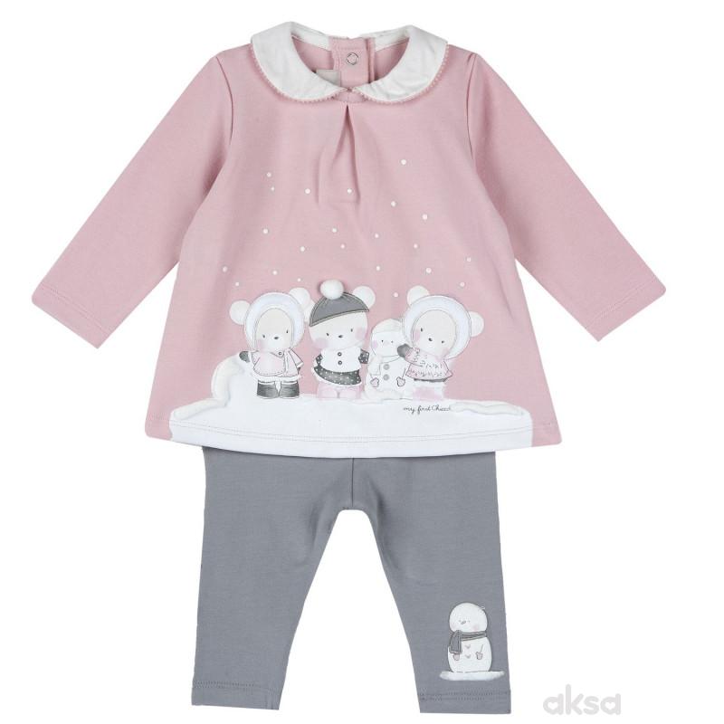 Chicco komplet 2/1 (haljina dr, helanke),devojčice