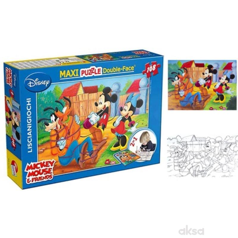 Slagalica 108pcs Maxi Micky Mouse 2u1složi i oboji 