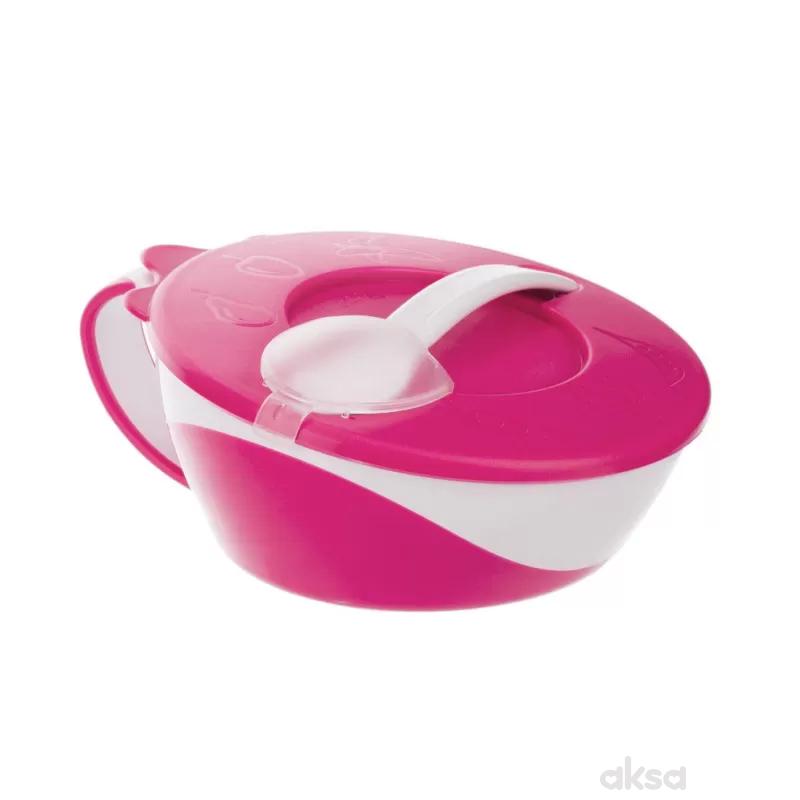 Canpol baby činijia sa kašikom roze