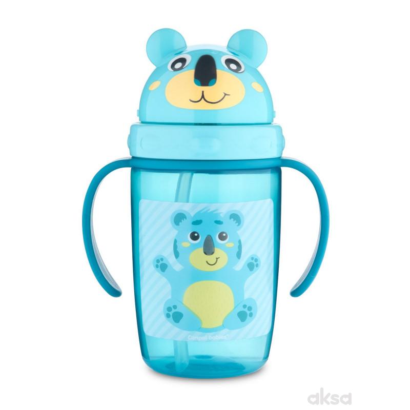 Canpol baby šolja sa slamčicom meda 400ml, 9m+