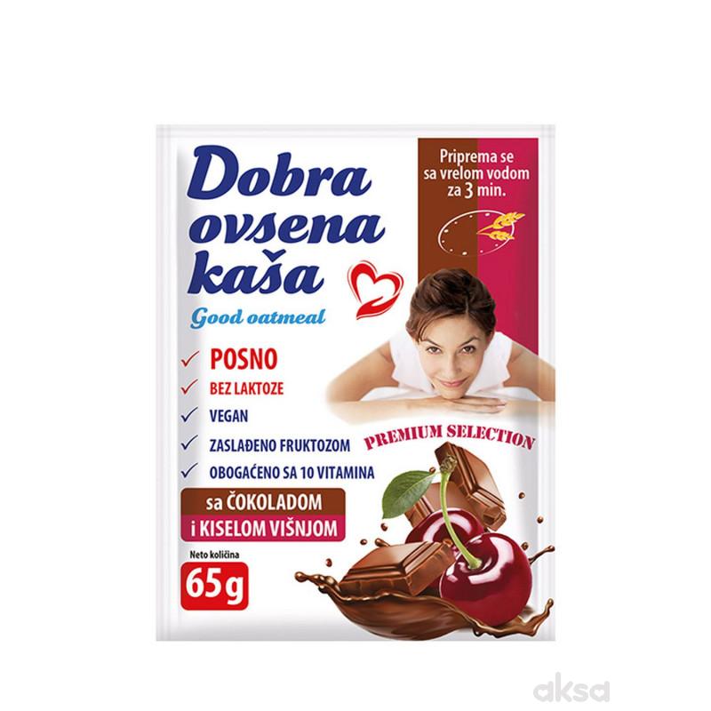 Dobra zobena ovs kaša čokolada i kisela višnja 65g 