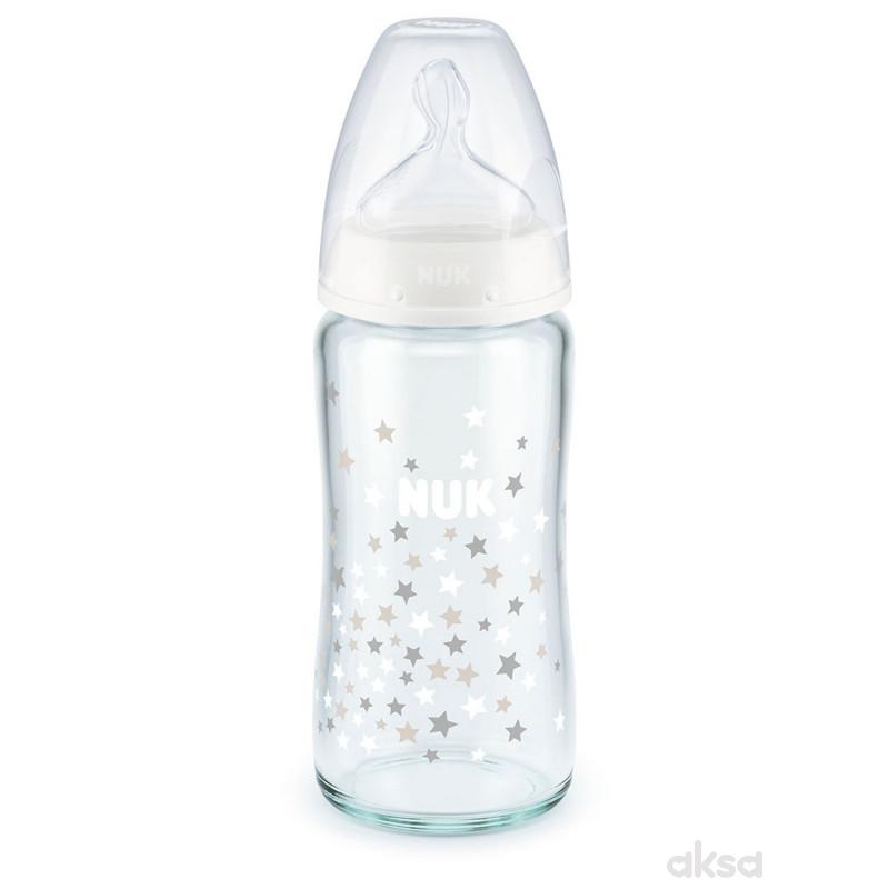 Nuk staklena flašica sa termo indikatorom 240ml