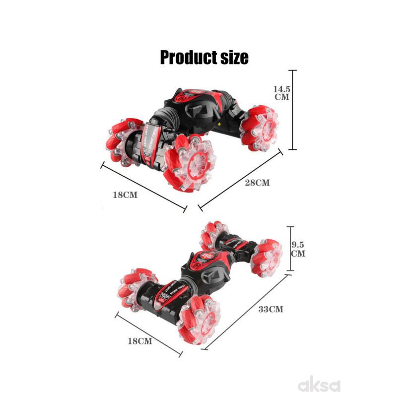Kidda automobil sa daljinsko upravljanje, crveni