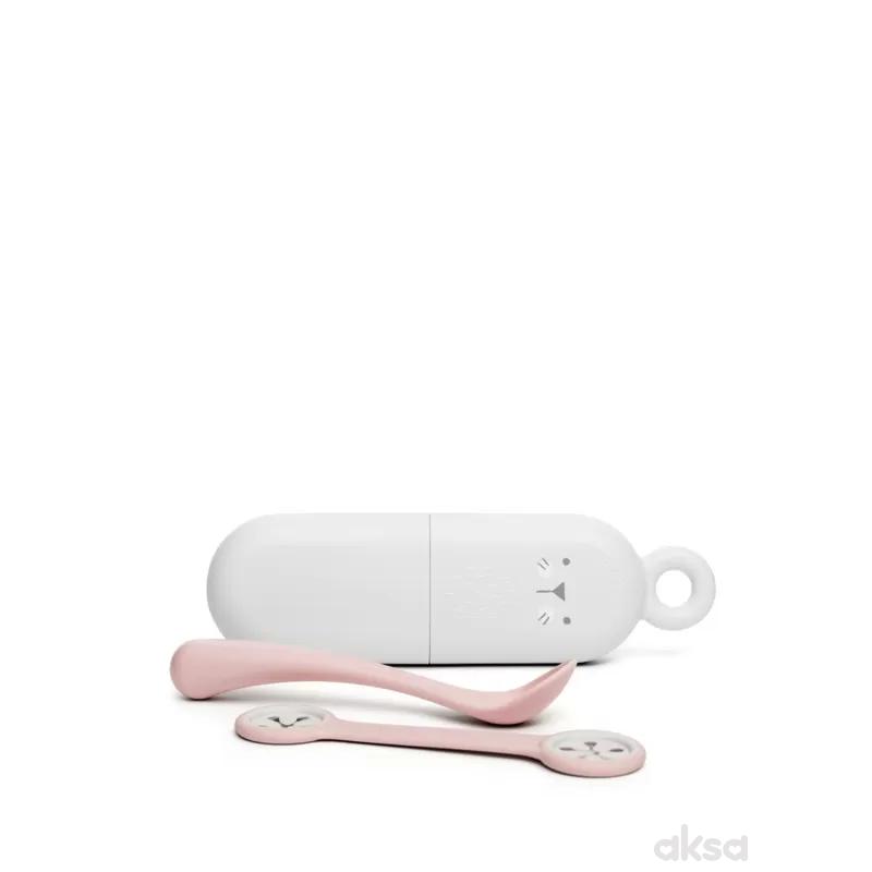 Suavinex pribor za hranjenje za poneti roze, 4m+