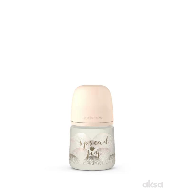 Suavinex flašica spori protok, 150ml, bež, 0m+