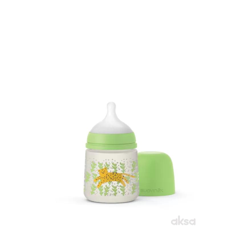 Suavinex flašica spori protok 150ml, zelena, 0m+