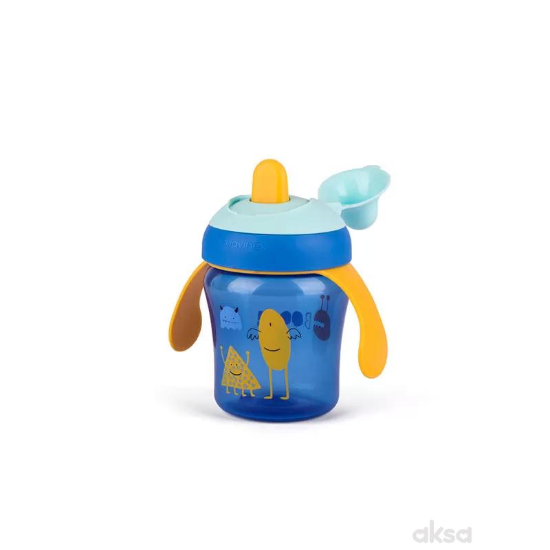 Suavinex šolja sa tvrdim piskom 200 ml plava , 6m+