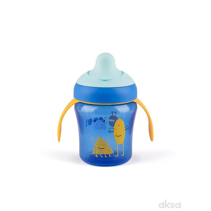 Suavinex šolja sa tvrdim piskom 200 ml plava , 6m+