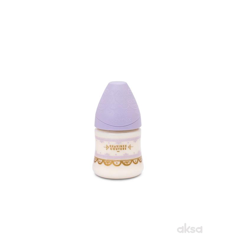 Suavinex flašica s protok 150ml, lila, 0m+
