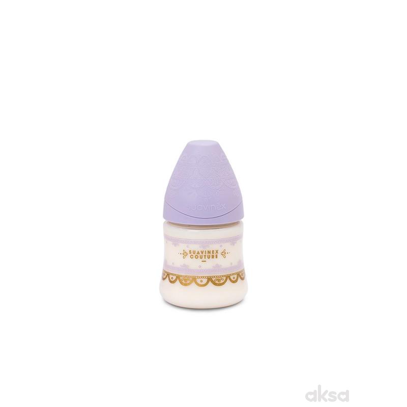 Suavinex flašica s protok 150ml, lila, 0m+ 