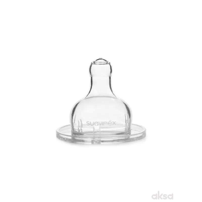 Suavinex cucla okrugla 3P silikon, 2 kom, 0m+