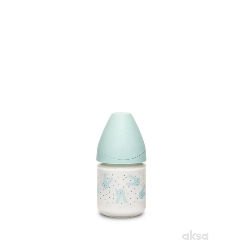 Suavinex flašica stakl 3 protoka 120ml zelena 0m+