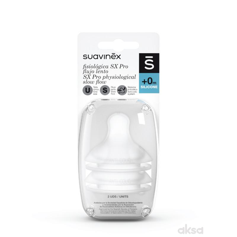 Suavinex cucla fiz. spori protok sil 2 kom, 0-3m 