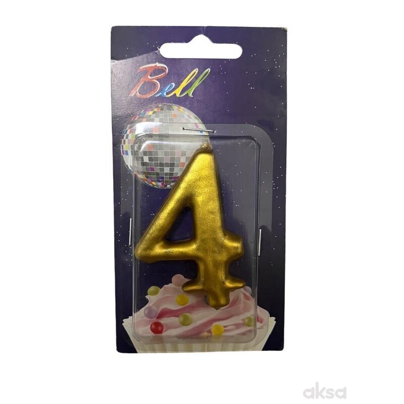 Num. Svećica 4  zlatne,srebrne 